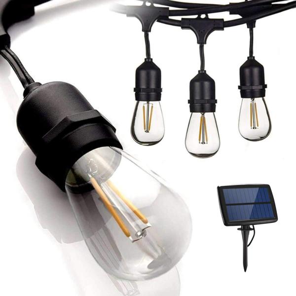 Solar Light Outdoor Christmas String Lights S14 Edison Bulb Solar Lamp For Garden Decoration LED Garland 27ft IP65 Waterproof
