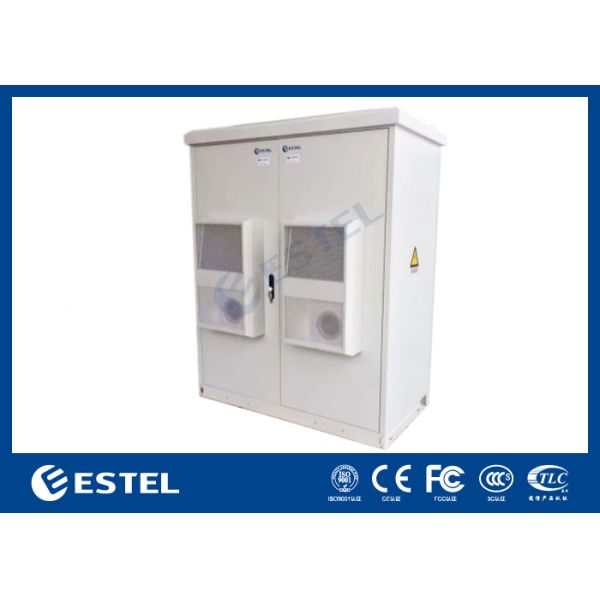 Outdoor Daul-cabinet 48U Telecom Cabinet with Power Distribution and Backup System