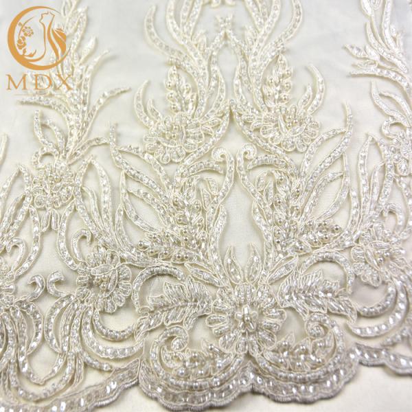 Белое вышитое расстворимое в воде тканей 20% Polyeter шнурка Handmade \