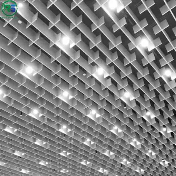 Fireproof Corrugated Aluminum Wall Panels Architectural Metal Ceiling Tiles Suspended 180MM