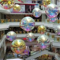 Rosa PVC inflável Espelho de bola de evento decoração Balão brilhante grande