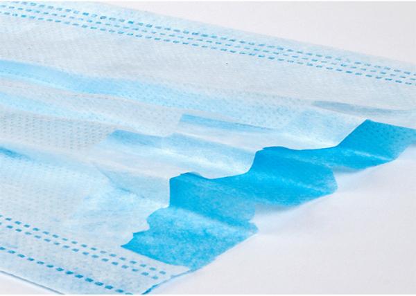 Three Layers Disposable Face Mask / Disposable Mouth Mask Social Distance Protection