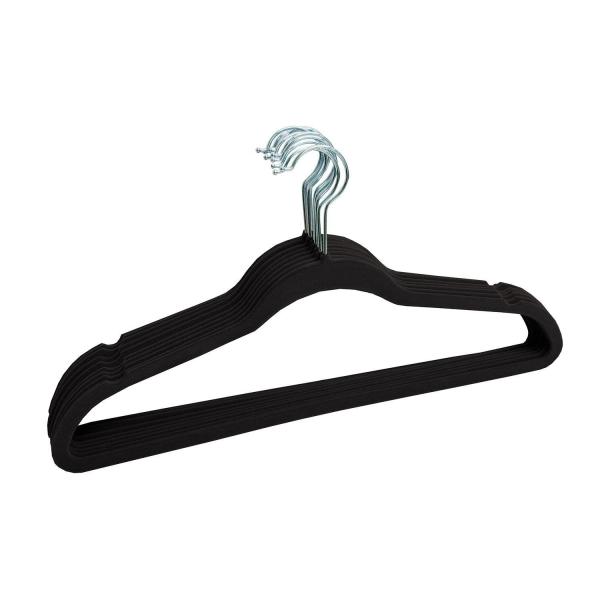 Nylon  Flocked Non Slip Felt Covered Hangers Soft Touching Surface