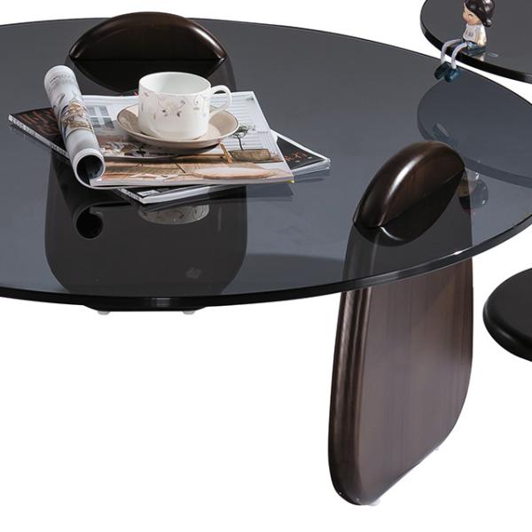 Support customization Contemporary Minimalist Design Small Tea & Coffee Table Modern Glass Round Style for Living Room Bedroom Hotel Home Use