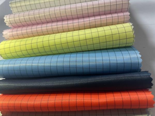 Lightweight Anti Static ESD Fabrics Polyester Cotton Comfortable ESD 5mm Strip Fabric For Cleanroom Anti Static Clothes