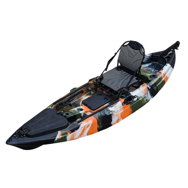 Blow Fitting Sea Fishing Kayak , Simple Black Color Single Man Canoe