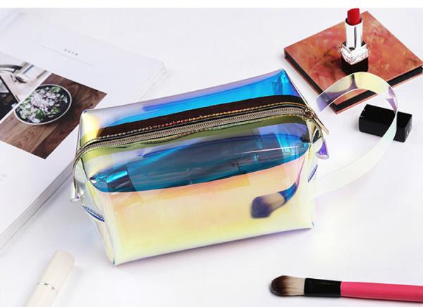 Transparent laser TPU cosmetic bag small portable lady ins wind super fire makeup bags with large capacity