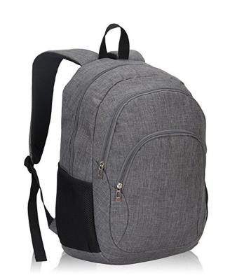 Grey Polyester Sports School Bags Kids School Backpacks For Boys 13 X 18.5 X 7.5