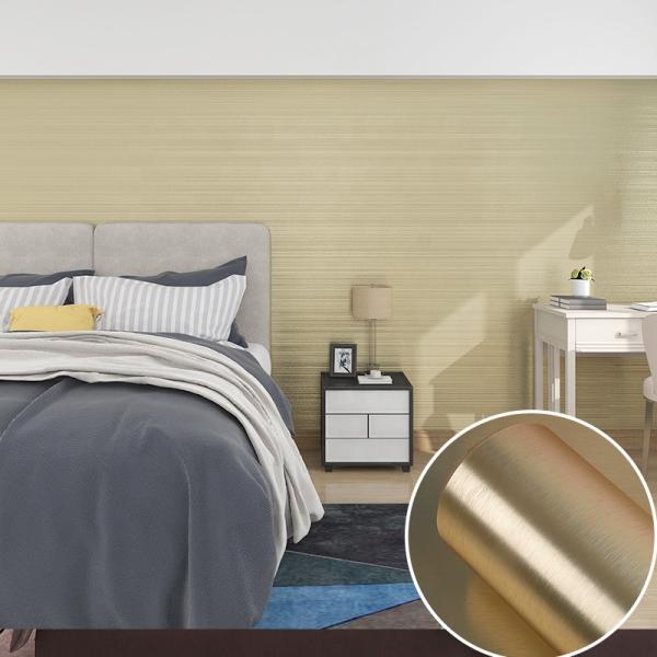 Effortless Panel Decoration Metallic PVC Self Adhesive Wallpaper Metallised Film