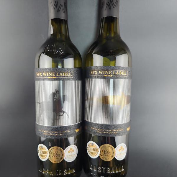 Customizable Private Packaging Wine Labels Sticker in Gold Foil Embossed Design for Bottles
