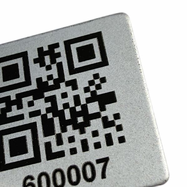 Custom Square Aluminum QR Code Tags | Waterproof Durable Metal ID Labels