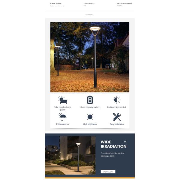 Света датчика движения человеческого тела IP65 солнечные на открытом воздухе для патио