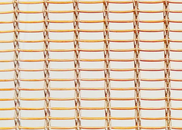Revestimento laminado vidro de Mesh Eco Woven Copper Wall do fio de SHUOLONG SS304
