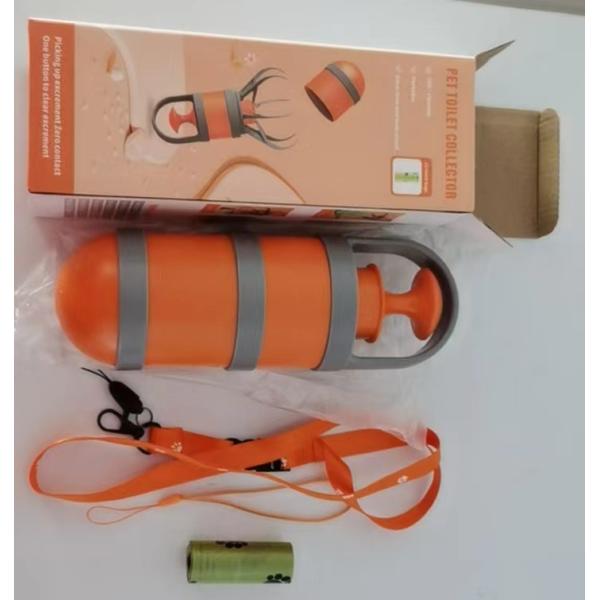 Accesorios para mascotas de plástico Eco-friendly Portable Poop Scooper para perros Naranja