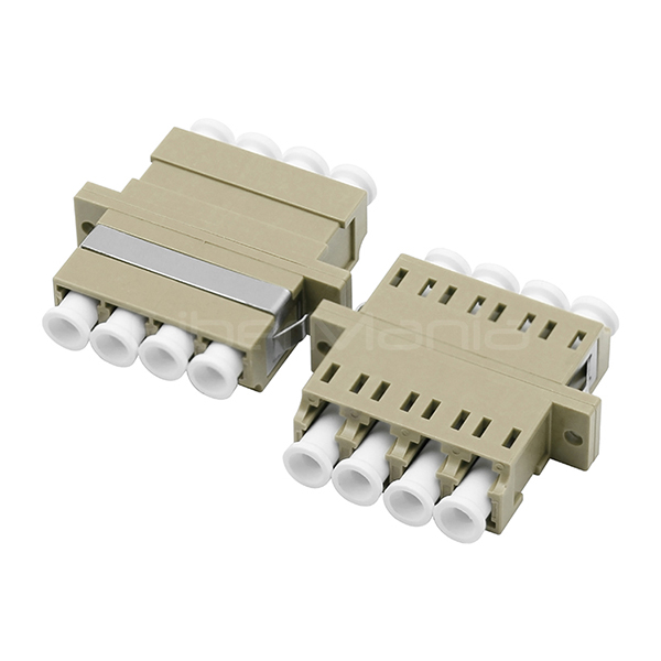 Бежевый мультимодный квадроволоконный оптический адаптер