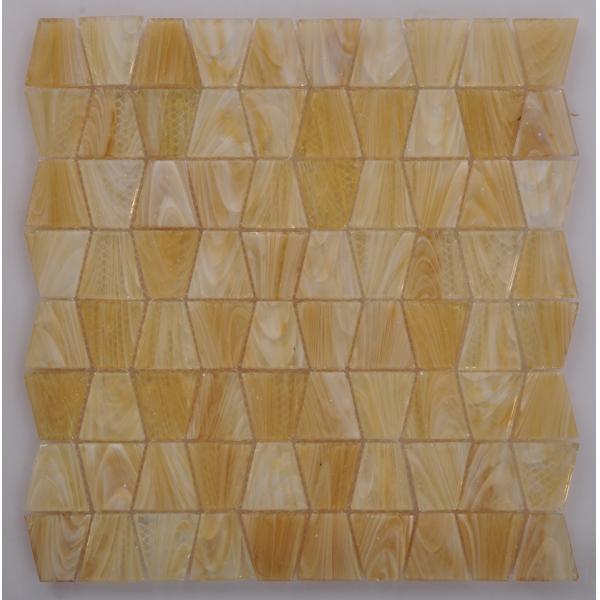 Rose Latest Iridescent Series Glass Mosaic with Trapezoid shape