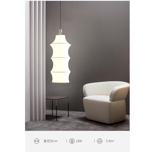 Nordic Silk Long Chandelier Modern Designer Study Bedroom Room Falkland Pendant Lamp(WH-MI-350)