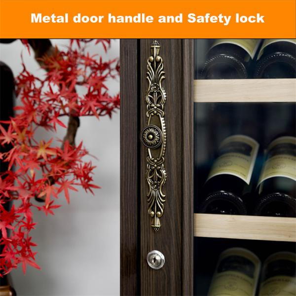 Bar con marco de madera marrón Bebidas gabinete cocina refrigerador de vino con casillero