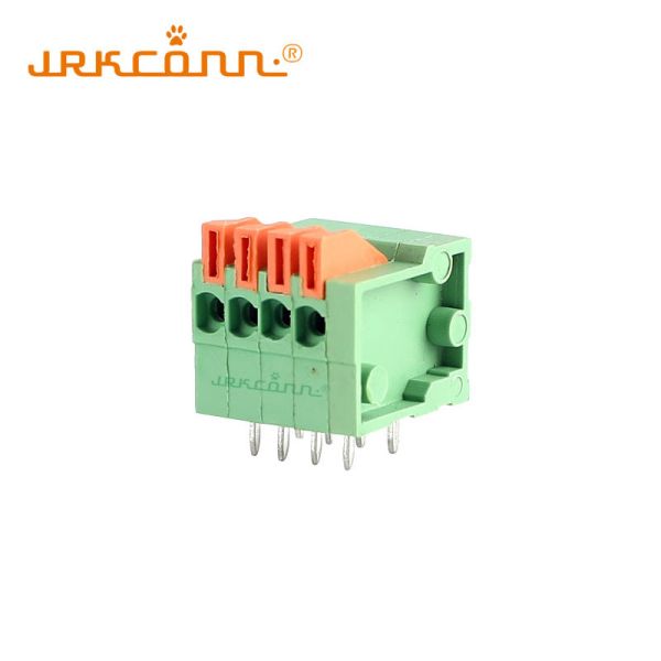 3.5mm Pitch PA66 Housing PCB Spring Terminal Blocks 4 Pin