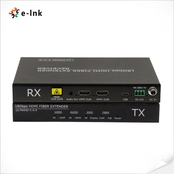 4K@60Hz 4:4:4 Uncompressed Audio-Video Fiber Optic Extender