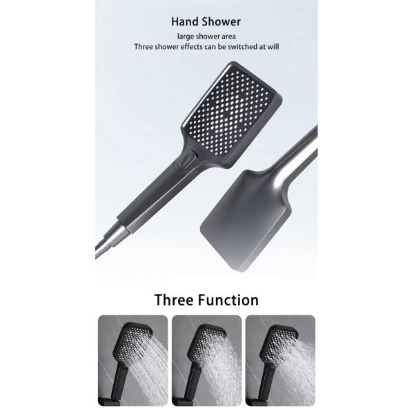 Высокое давление ручной монтируемый на стене душ полированный для ванной дождь