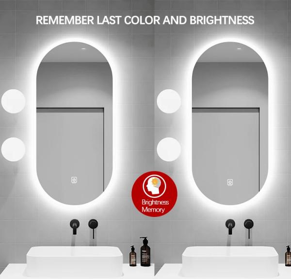 Anti Fog Arch Luxury Illuminated Bathroom Mirrors IP44 For Hotel Bathroom Project