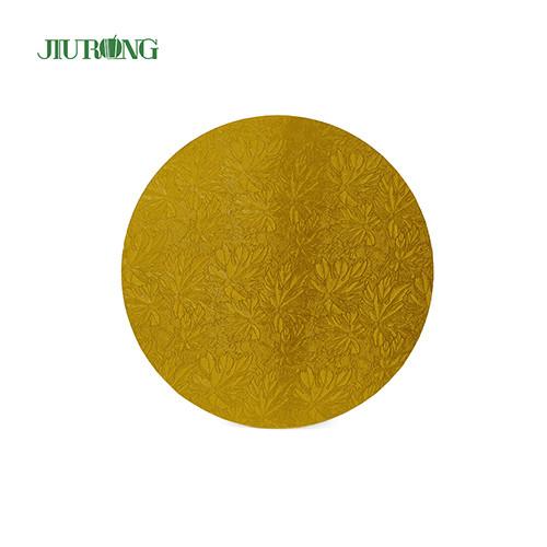 Golden Round MDF Disposable Cake Board drum 24cm 9 inch OEM ODM