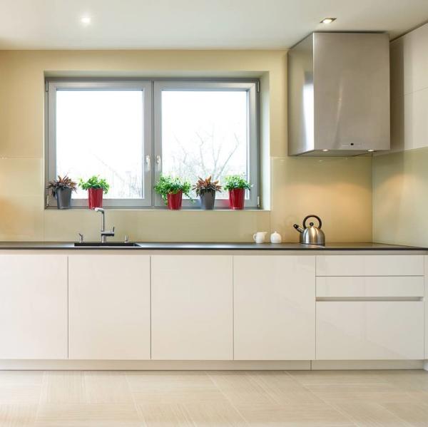 Acrylic Complete Gloss Kitchen Modular Cabinets Set Luxury White Modern Storage