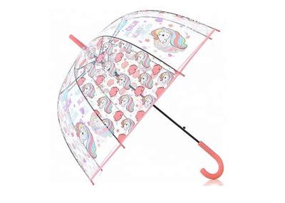 Gift Dome Style Transparent Unicorn Umbrella , Clear Plastic Bubble Umbrella