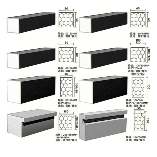 Waterproof Fireproof EPS Decorative Trim Customizable Stucco Foam Molding for Exterior Wall Sculpture