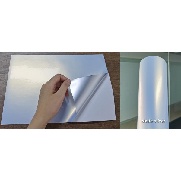 Бумага стикера штейнового серебряного Printable винила 130g водоустойчивая лоснистая