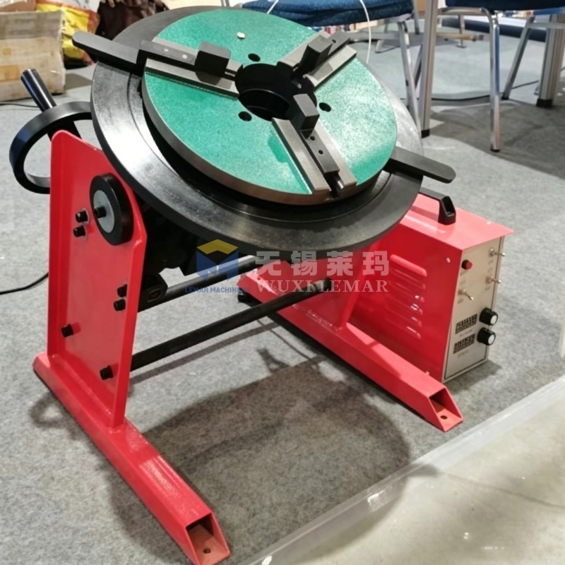 200kg Benchtop Welding Positioner, Welding Turntable with Clamp Chuck for Pipe Welding
