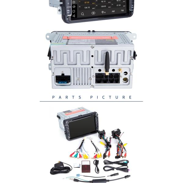 4GB RAM Android Auto Double Din Volkswagen Golf Dvd Player Front Camrea Rear Camera