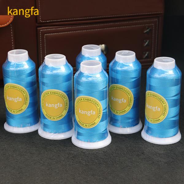 100% Polyester Kangfa Sale Color Silk Sewing Embroidery Thread 120D/2 MERCERIZED