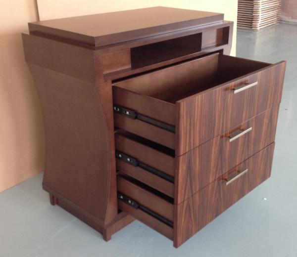 JW Marriott Hotel Ebony Wood Veneer Hotel Room Dresser 3 Drawer Classicc Design