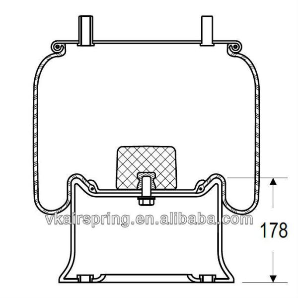 B-12514-004/S2063 Natural Rubber Air Spring/1R14-019 Air Suspension Spring Parts For OEM Piston Steel 11 10.5-21 A 318