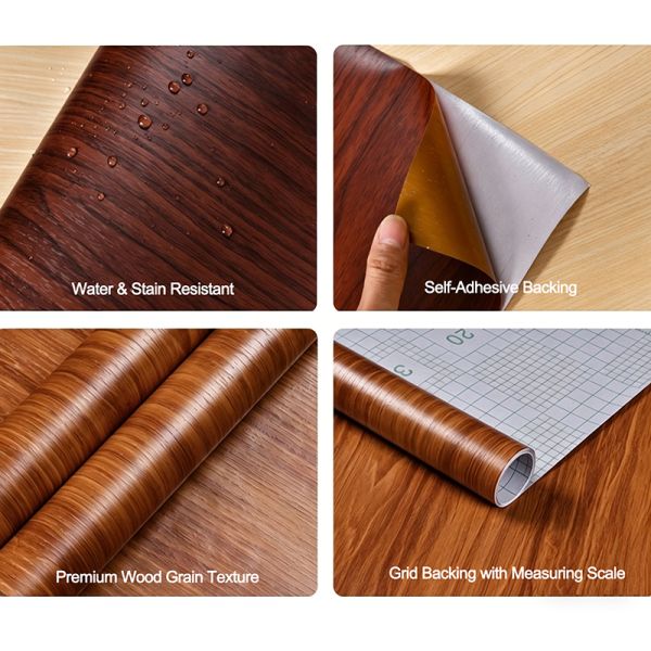 Commercial PVC Veneer Foil Self Adhesive Architectural Film 0.16mm-0.25mm Thickness