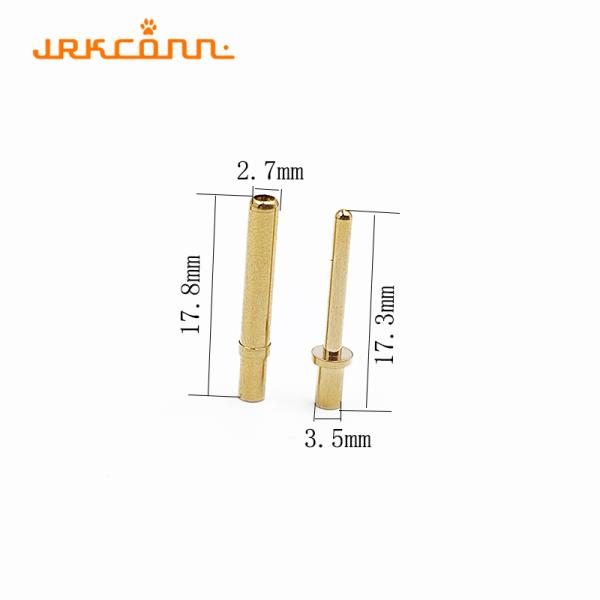 Corriente alta dorada de tornillo de coronilla de resorte macho y hembra