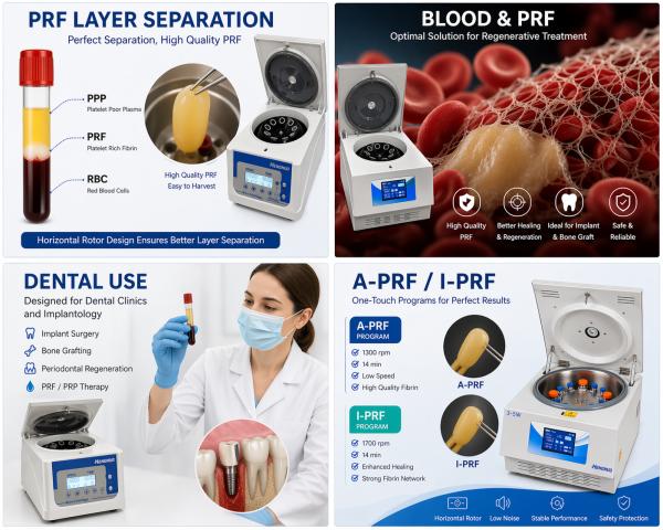 Portable PRP Centrifuge Machine Compact Benchtop Laboratory Centrifuge 4000 RPM