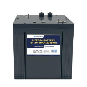 ライフPO4 ゴルフカート バッテリー 48V 40AH 自熱と通信保護クラス IP65