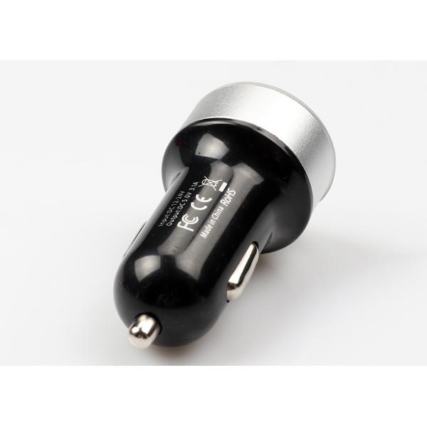 High Aluminum Alloy Car Phone Charger , PC Digital Display Dual 3.1A Mobile Phone Car Charger