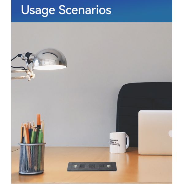 Flush Mount Recessed Power Strip Outlet With USBA USBC Port UL Certified