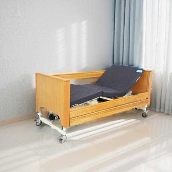 Comfortable and Sturdy Wooden Medical Bed for Home Care of Elderly Patients