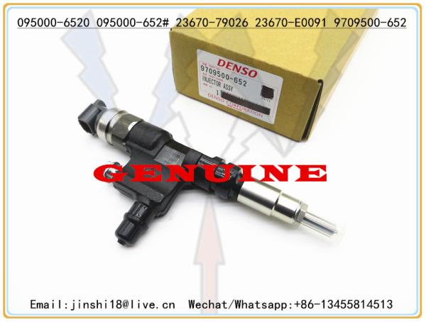 DENSO GENUINE FUEL INJECTOR 095000-6520 095000-652# 9709500-652 095000-9510 FOR Hino 23670-E0091 AND TOYOTA 23670-79026