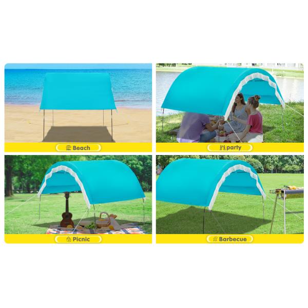 Outdoor Camping Beach Sunshade Sky Tent, Beach Canopy Tent Sun Shade, Gradient Beach Canopy, Stability Upgraded tent