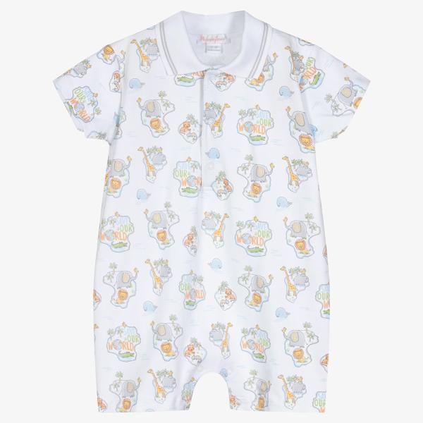 Baby boys summer clothes 100% cotton Polo Collar Baby Romper custom bodysuits Printed Body Suit Baby clothes for Newborn