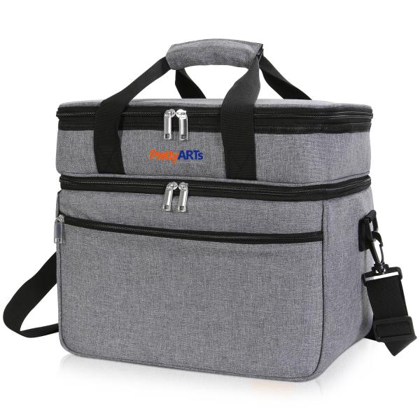 Felt Insulated 6 Can Cooler 23L Capacity Front Zipper Pocket For Outdoor Activities