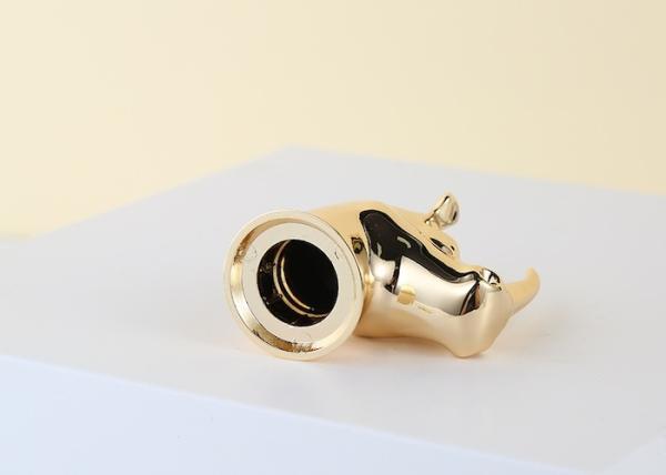 Customizable Animal Design Gold Color Plating Zinc Alloy Die Casting Perfume Bottle Caps Fits Most Perfume Bottles