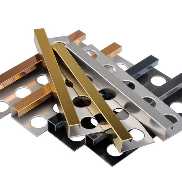 Ceramic Corner Aluminium T Channel Stainless Steel Quadrant Tile Trim 2.7m