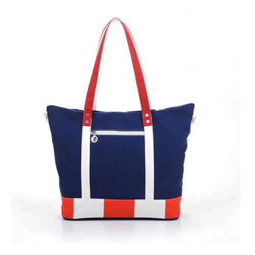 Large Floral Custom Canvas Bags For Girls , PU Shoulder Bag